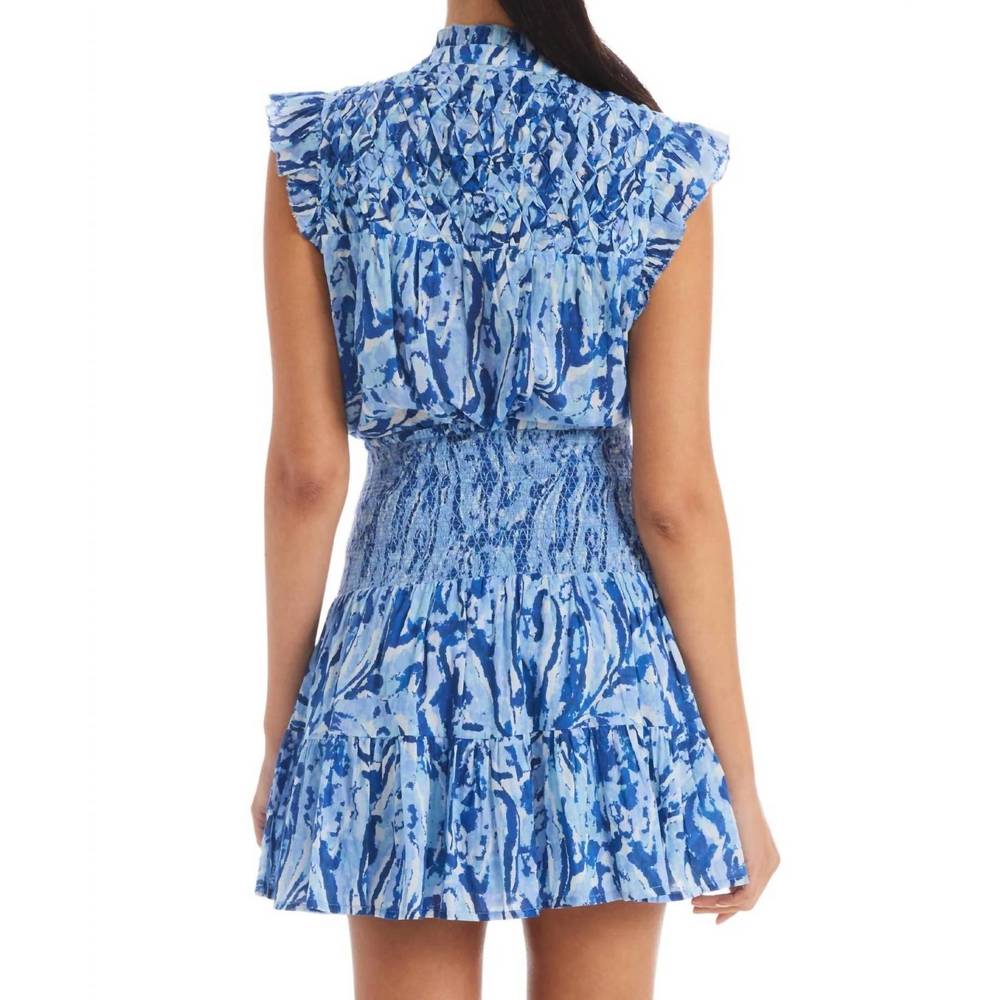 NEW ALLISON NEW YORK tracy mini skirt in blue floral - Picture 4 of 4